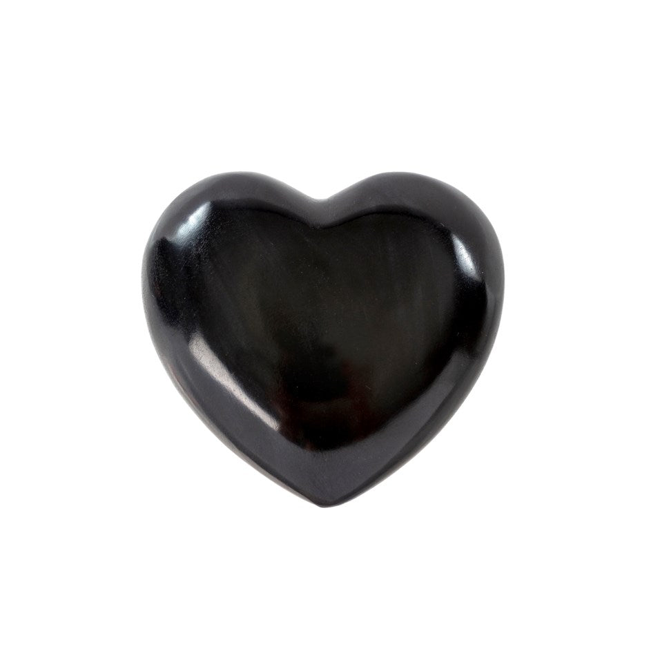 Black Soapstone Heart