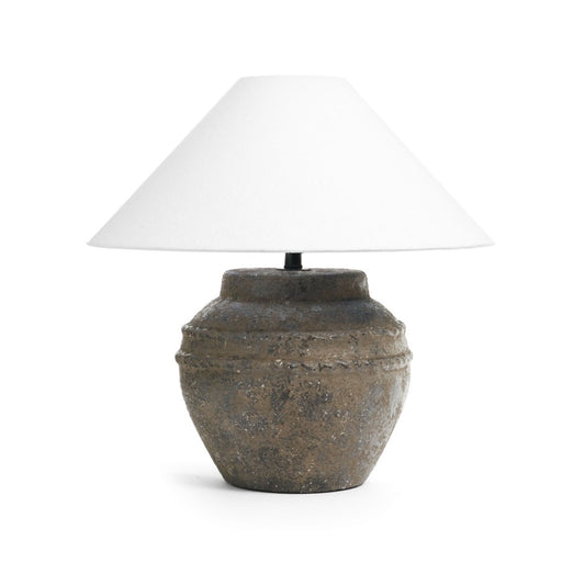 Rustic stone lamp