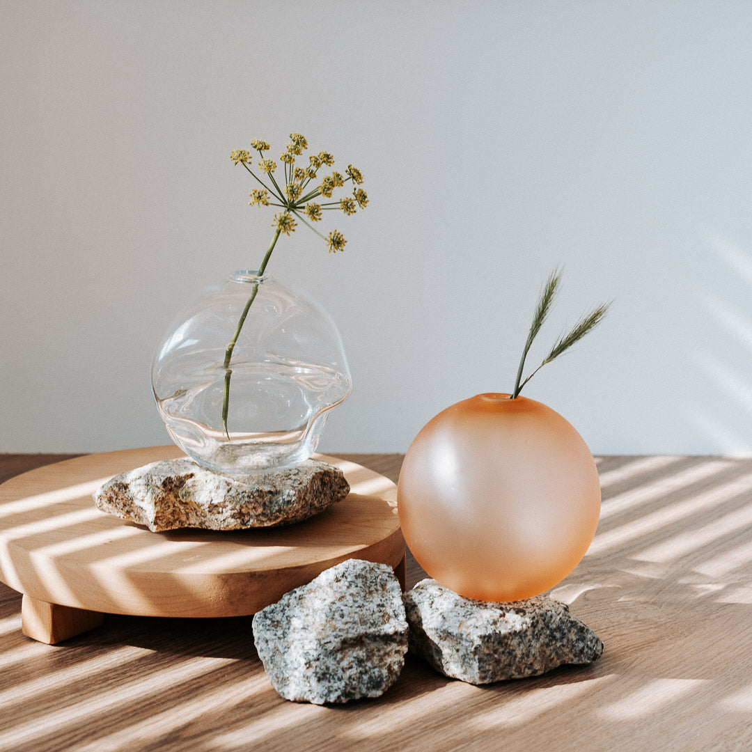 Round Grapefruit Bud Vase